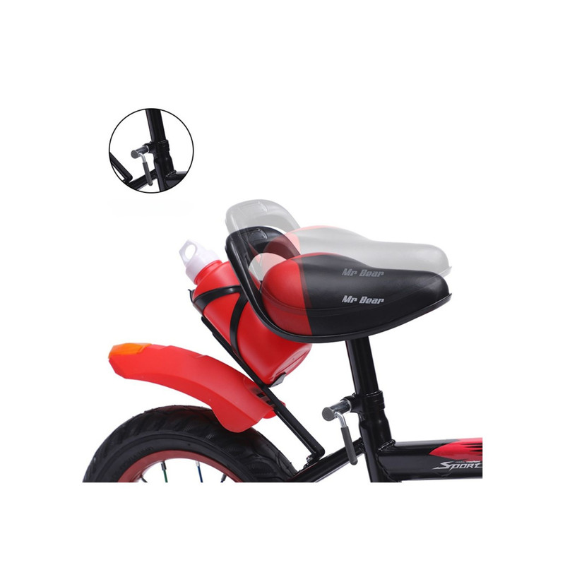 BICICLETA ARO 14 CON CESTA, RUEDAS LUCES Y BOTELLON DE AGUA ROJO - 3