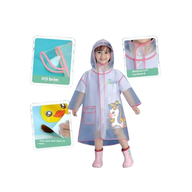 CAPA IMPERMEABLE PARA NIÑOS EXTRA RESISTENTE PARA LLUVIA Y VIENTO M UNICORNIO - 2
