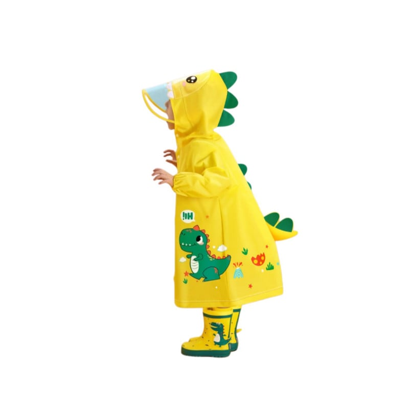 CAPA LARGA IMPERMEABLE PARA NIÑOS EXTRA RESISTENTE PARA LLUVIA Y VIENTO XL DINO - 1