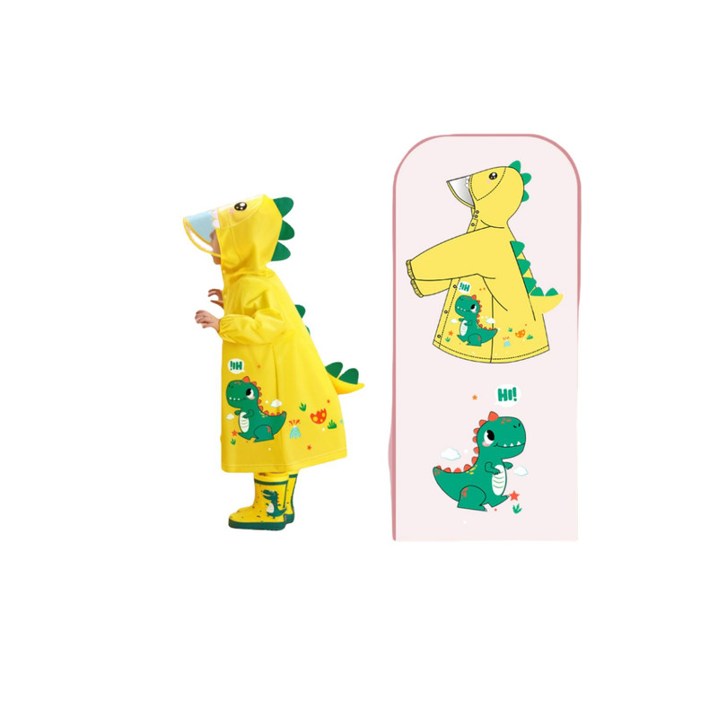 CAPA LARGA IMPERMEABLE PARA NIÑOS EXTRA RESISTENTE PARA LLUVIA Y VIENTO XL DINO - 2