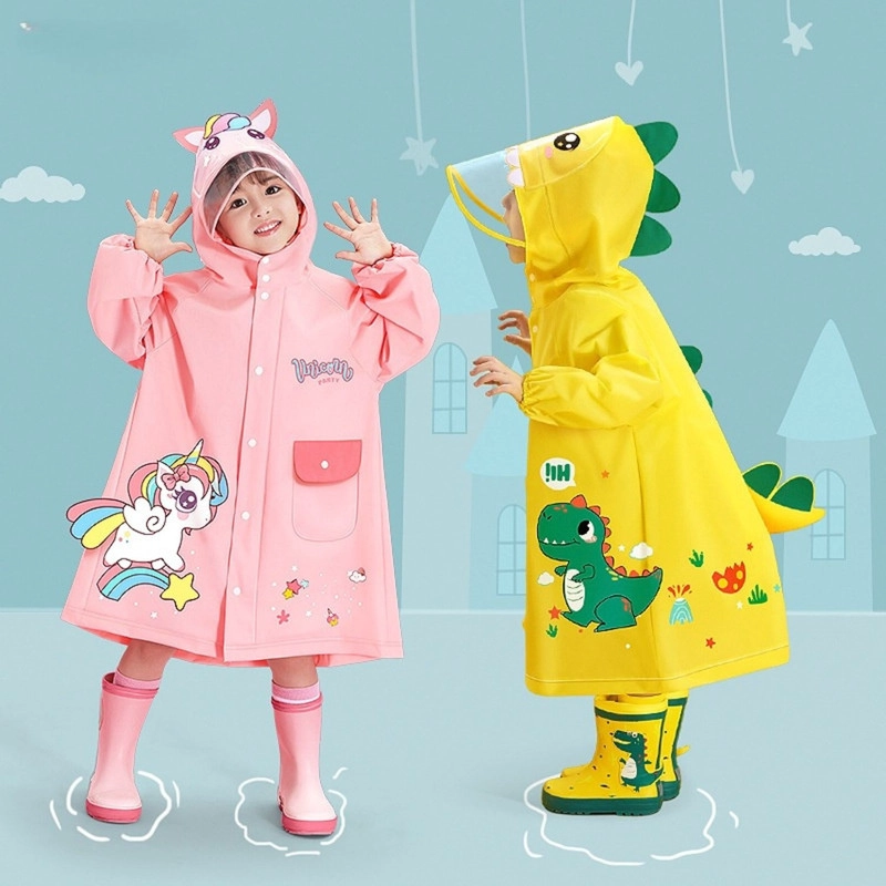 CAPA LARGA IMPERMEABLE PARA NIÑOS EXTRA RESISTENTE PARA LLUVIA Y VIENTO XL DINO - 3