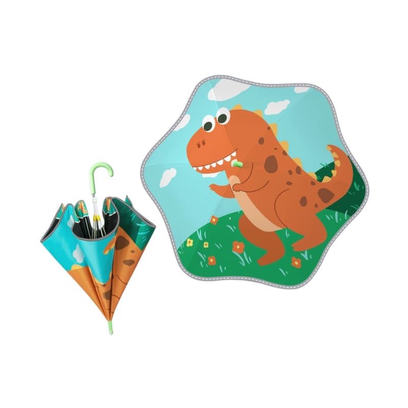 PARAGUAS SOMBRILLA INFANTIL PARA LLUVIA Y SOL ULTRA RESISTENTE DINO - 1
