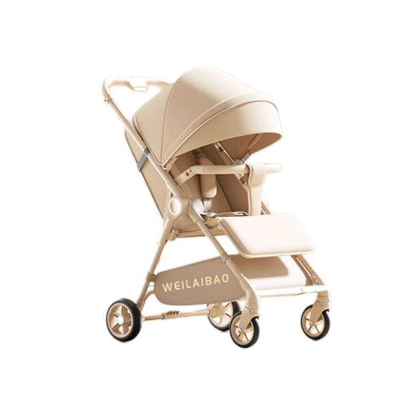 COCHE DE PASEO LIVIANO PLEGABLE Y AJUSTABLE PARA BEBE CAQUI - 1