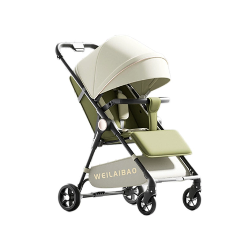 COCHE DE PASEO LIVIANO PLEGABLE Y AJUSTABLE PARA BEBE VERDE - 1