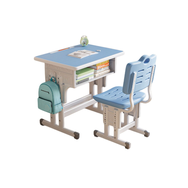 MESA ESCRITORIO Y SILLA AJUSTABLES PARA ESTUDIO, PINTAR Y JUEGOS AZUL - 1