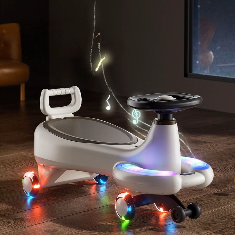 ANDADOR GIRO MAX TWIST CAR CORREPASILLOS CON MUSICA Y LUCES LED CAFE - 4