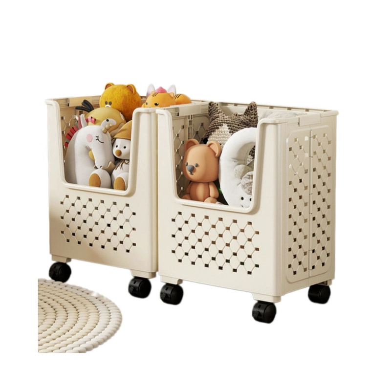 CESTA ORGANIZADORA DE ROPA PLEGABLE U SHAPE CON RUEDAS Y ASAS - 1