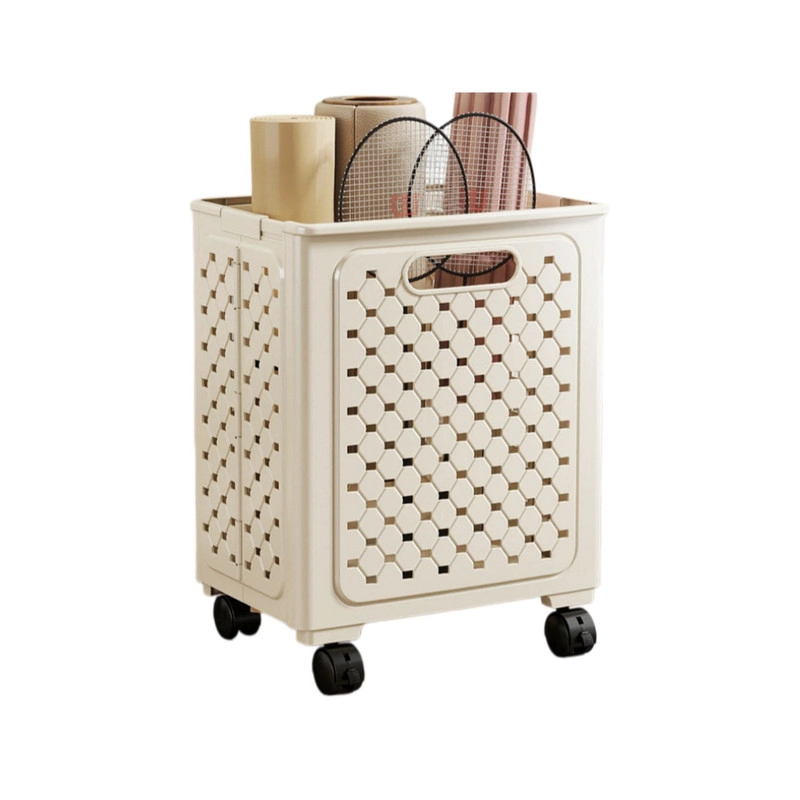 CESTA ORGANIZADORA DE ROPA PLEGABLE CON RUEDAS Y ASAS - 1