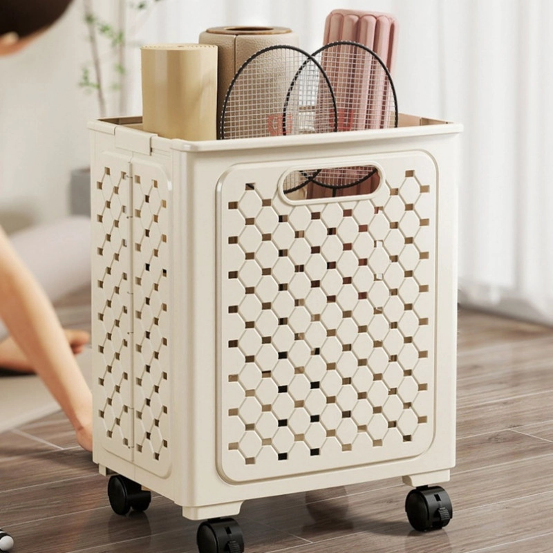 CESTA ORGANIZADORA DE ROPA PLEGABLE CON RUEDAS Y ASAS - 2