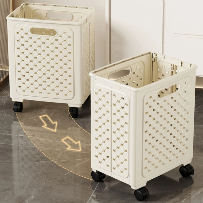 CESTA ORGANIZADORA DE ROPA PLEGABLE CON RUEDAS Y ASAS - 3