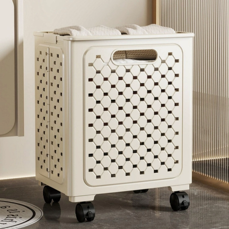 CESTA ORGANIZADORA DE ROPA PLEGABLE CON RUEDAS Y ASAS - 5