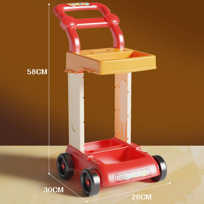 SET DE LIMPIEZA INFANTIL CON CARRITO 32 PIEZAS ROJO - 3
