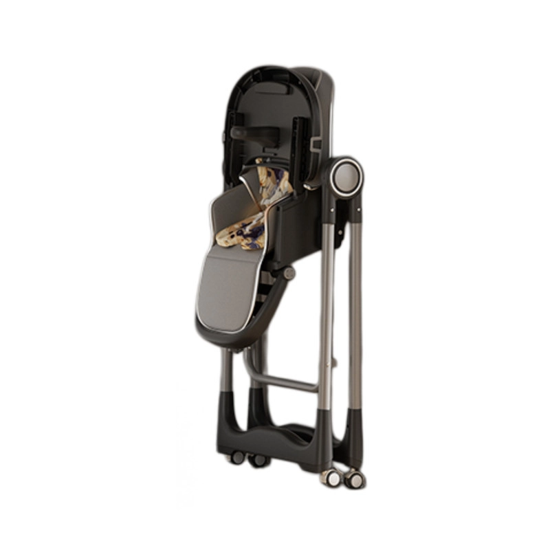 SILLA PARA COMER Y MECEDORA 2 EN 1 MULTIFUNCIONAL PLEGABLE Y BANDEJA EXTRAIBLE GRIS - 3