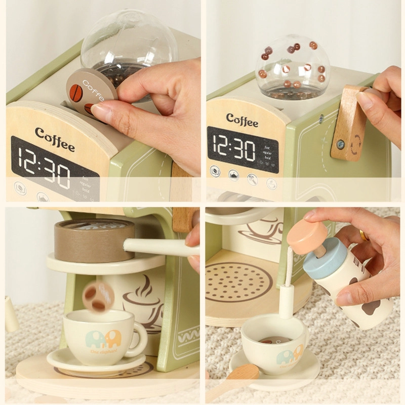 JUGUETE CAFETERA CON ACCESORIOS PARA NIÑOS EN MADERA - 4