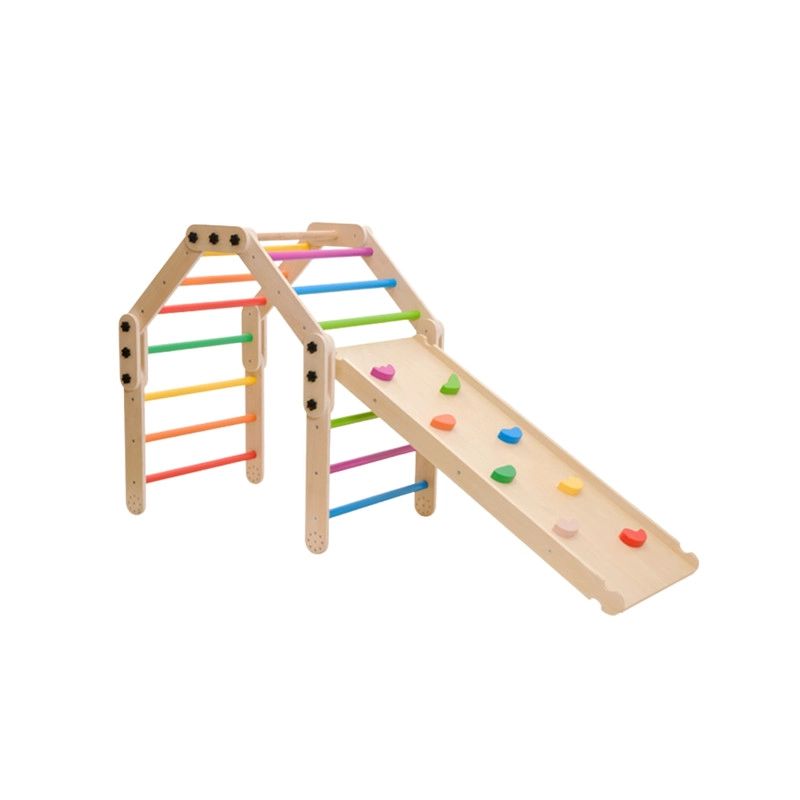 JUEGO ESCALADOR Y RESBALIN MONTESSORI EN MADERA - 1