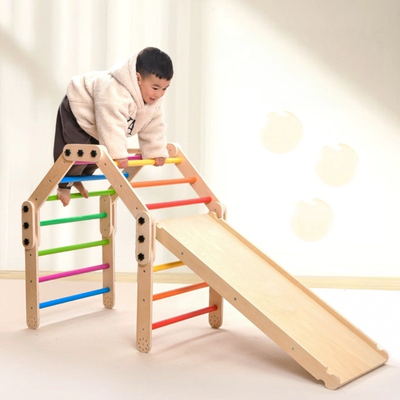 JUEGO ESCALADOR Y RESBALIN MONTESSORI EN MADERA - 3