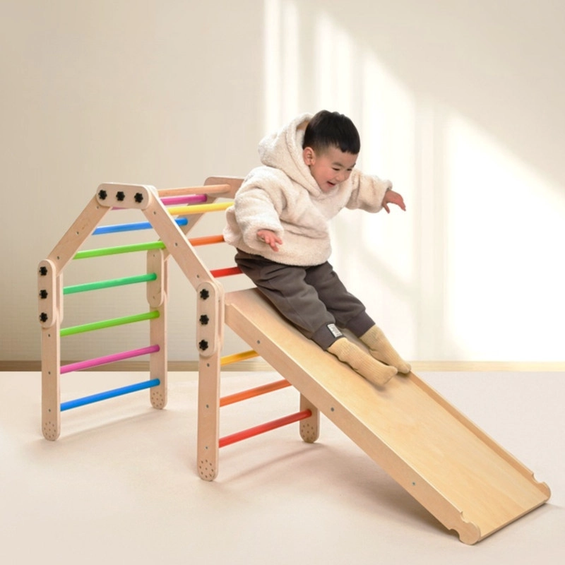 JUEGO ESCALADOR Y RESBALIN MONTESSORI EN MADERA - 4