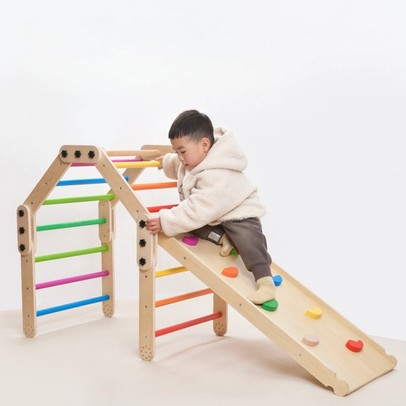 JUEGO ESCALADOR Y RESBALIN MONTESSORI EN MADERA - 5