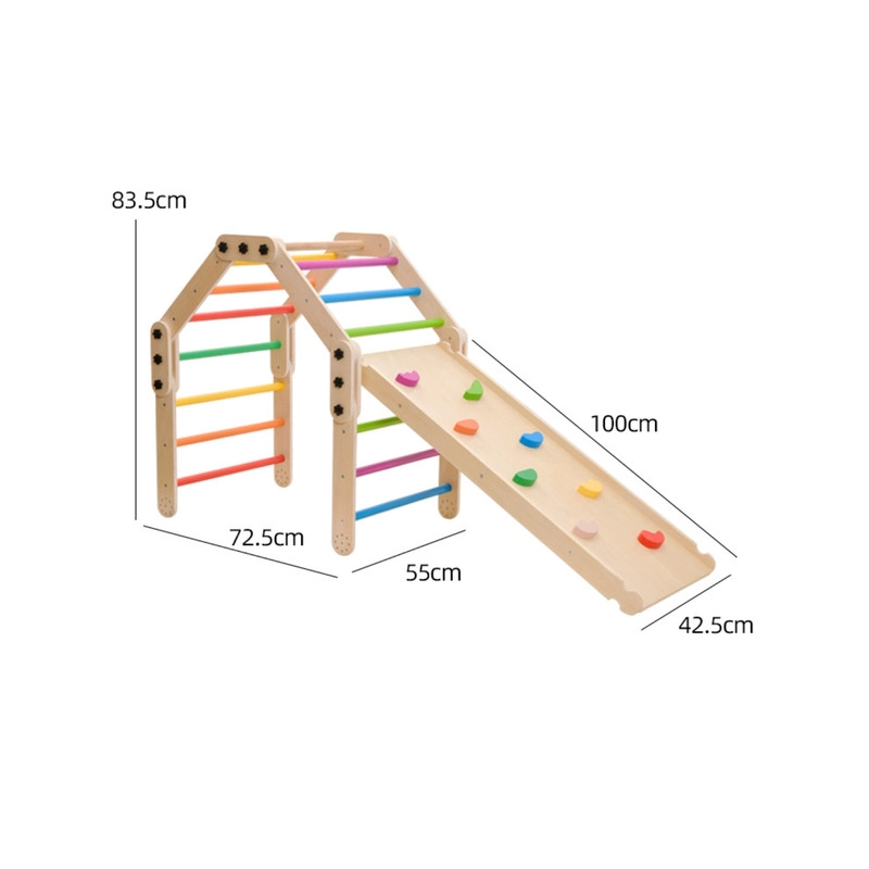 JUEGO ESCALADOR Y RESBALIN MONTESSORI EN MADERA - 8