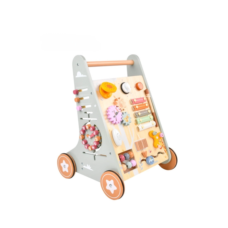 ANDADOR CAMINADOR CORREPASILLO MADERA MULTIFUNCIONAL CON JUEGOS DIDACTICOS - 1