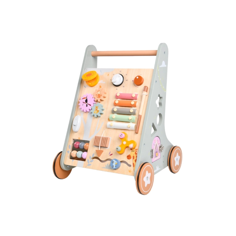 ANDADOR CAMINADOR CORREPASILLO MADERA MULTIFUNCIONAL CON JUEGOS DIDACTICOS - 2