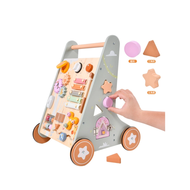 ANDADOR CAMINADOR CORREPASILLO MADERA MULTIFUNCIONAL CON JUEGOS DIDACTICOS - 3