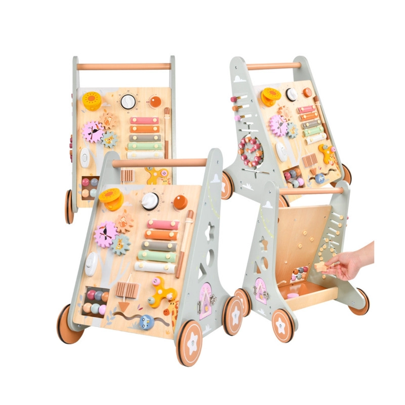 ANDADOR CAMINADOR CORREPASILLO MADERA MULTIFUNCIONAL CON JUEGOS DIDACTICOS - 7