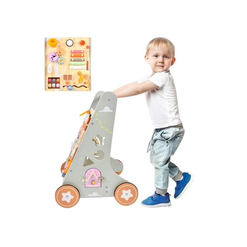 ANDADOR CAMINADOR CORREPASILLO MADERA MULTIFUNCIONAL CON JUEGOS DIDACTICOS - 8