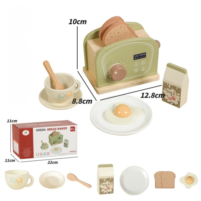 JUGUETE TOSTATOR CON UTENSILIOS PARA NIÑOS EN MADERA - 5
