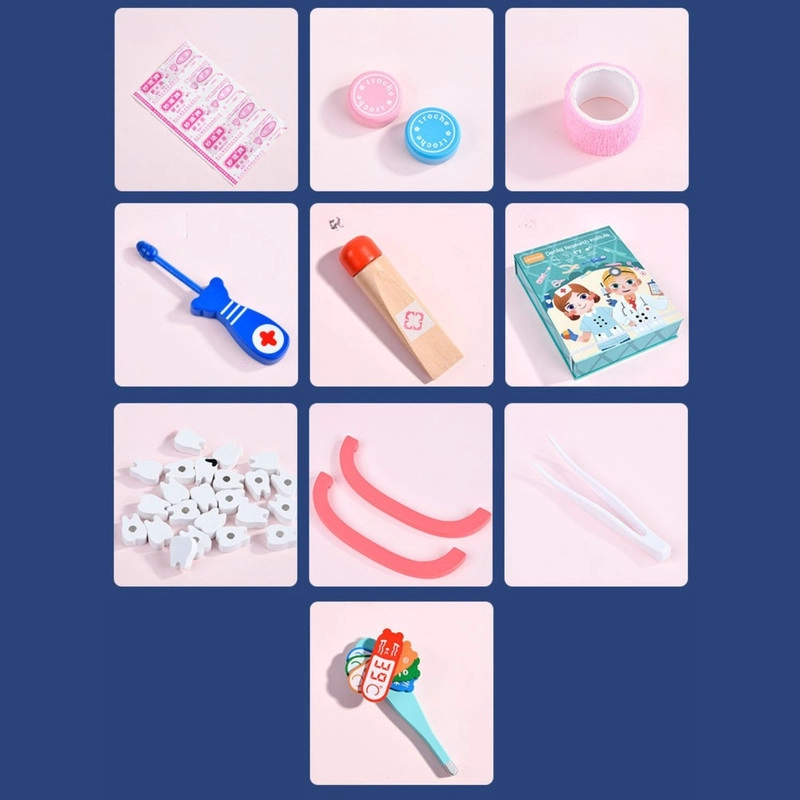 JUGUETE DIDACTICO DENTAL PARA NIÑOS EN MADERA ROSADO - 5