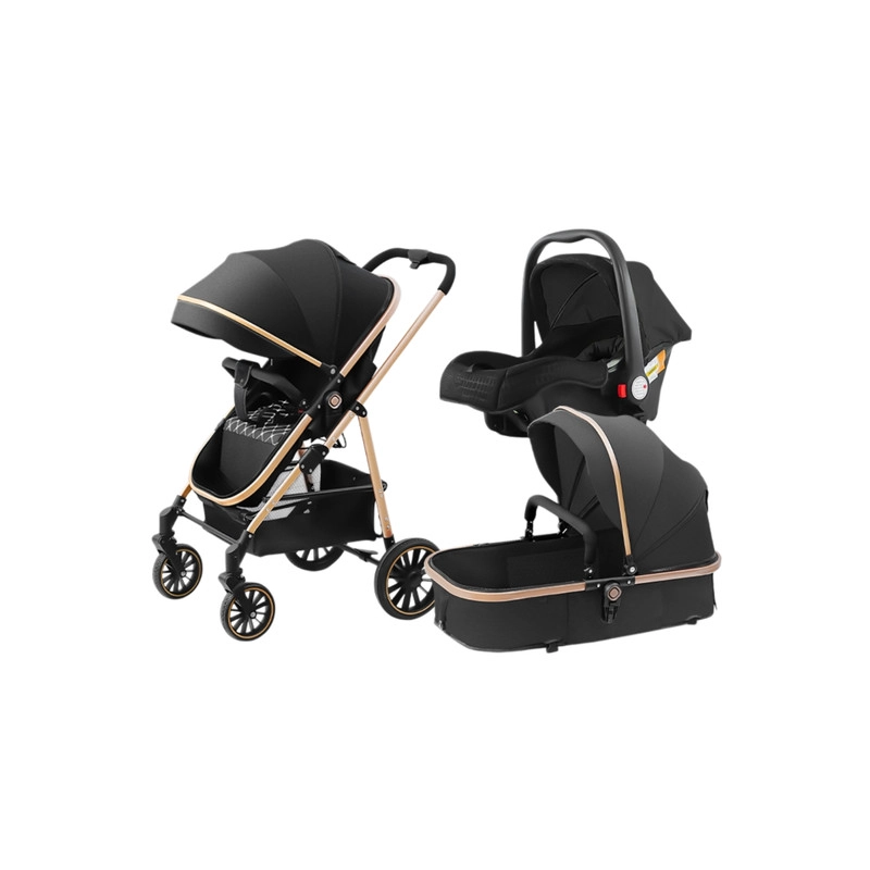 COCHE PASEO CUNA BEBE 3 EN 1 MULTIFUNCIONAL Y PLEGABLE - 2
