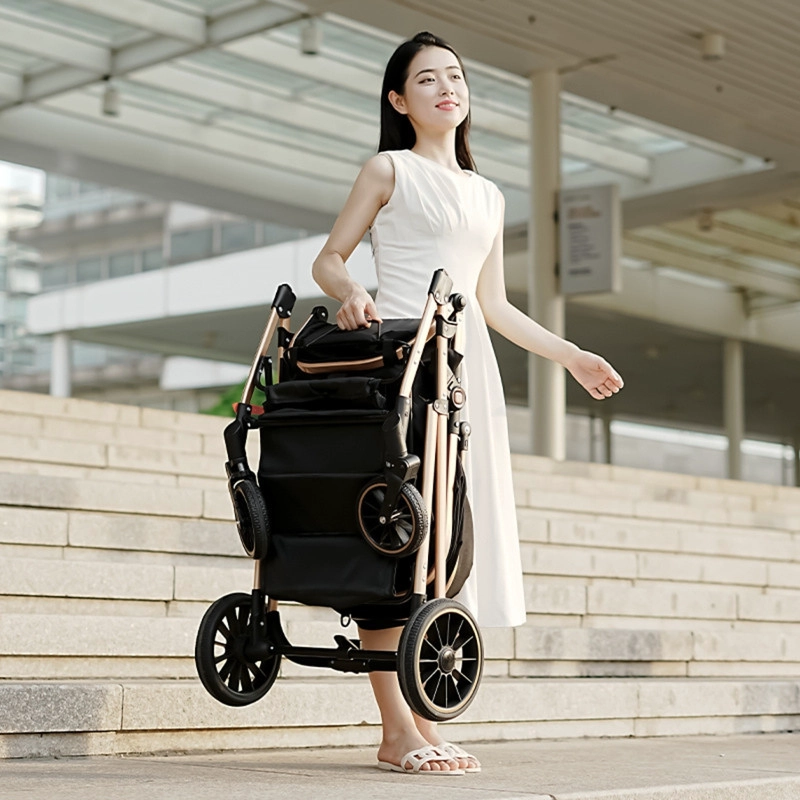 COCHE PASEO CUNA BEBE 3 EN 1 MULTIFUNCIONAL Y PLEGABLE - 4