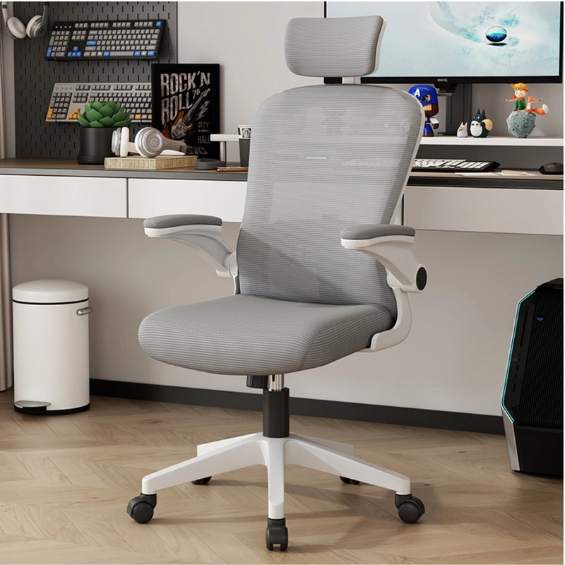 SILLA ESCRITORIO ERGONOMICA CON REPOSACABEZAS APOYABRAZOS AJUSTABLES  Y MALLA TRANSPIRABLE BLANCA - 3