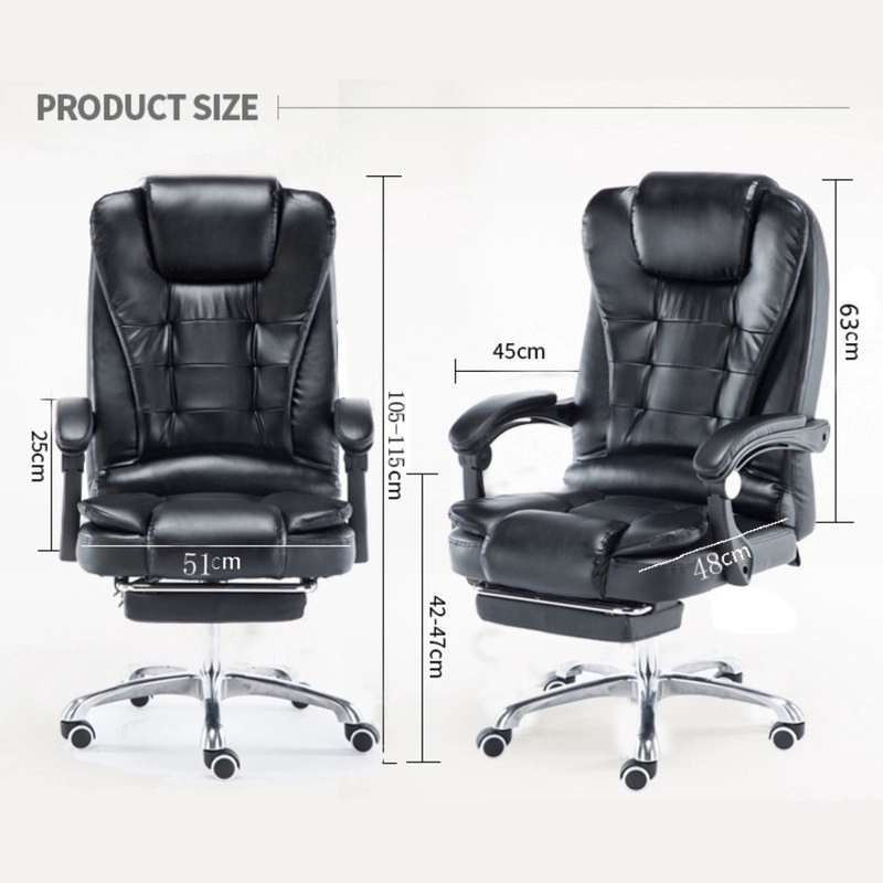 SILLA EJECUTIVA ERGONOMICA CON MASAJE Y REPOSAPIE S, DE ECO CUERO - 6