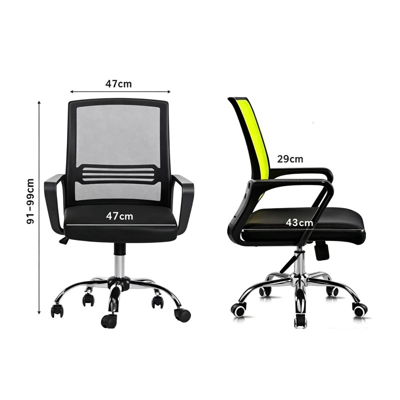 SILLA EJECUTIVA ERGONOMICA DE OFICINA CON APOYABRAZOS Y MALLA TRANSPIRABLE - 6