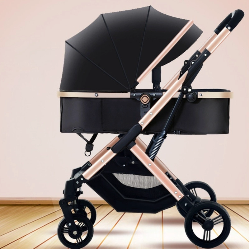 COCHE CUNA PASEO DE LUJO PLEGADO AUTOMATICO CON MARCO DE ALUMINIO Y ASIENTO RECLINABLE - 8
