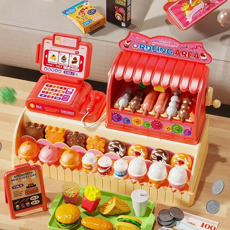 SET JUEGO DE SUPERMERCADO INFANTIL 71 PIEZAS ROJO - 3