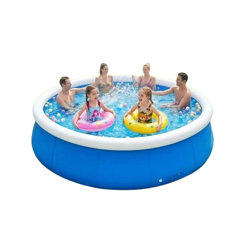 PISCINA FAMILIAR REDONDA ULTRA RESISTENTE DE INSTALACION RAPIDA CON ARO INFLABLE 183CM - 3