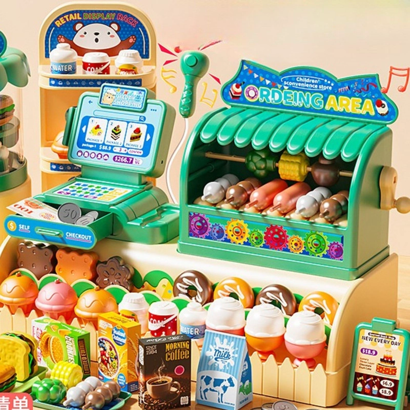 SET JUEGO DE SUPERMERCADO INFANTIL 71 PIEZAS VERDE - 1