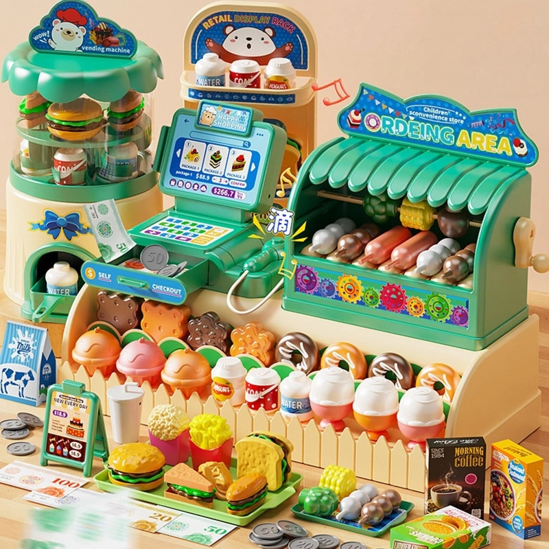 SET JUEGO DE SUPERMERCADO INFANTIL 71 PIEZAS VERDE - 3