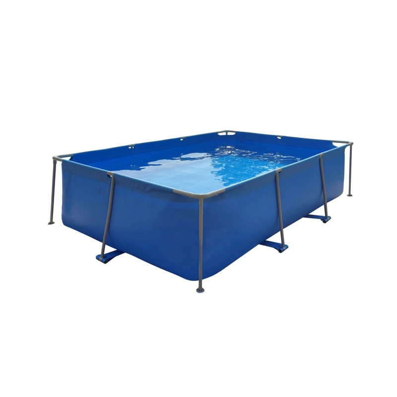 PISCINA RECTANGULAR SUPER RESISTENTE DESMONTABLE  CON ESTRUCTURA METALICA Y LONA DE PVC REFORZADO - 1