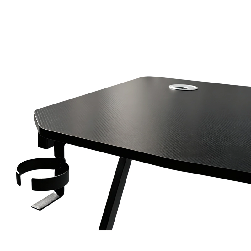 ESCRITORIO MESA GAMER CON SOPORTES PARA VASO Y AUDIFONOS - 6