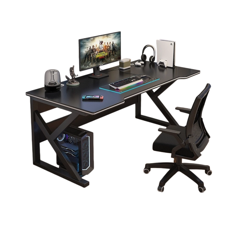 ESCRITORIO GAMER TEXTURA TIPO FIBRA DE CARBONO CUERPO METAL K - 1