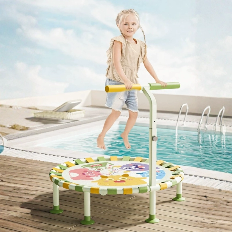 TRAMPOLIN INFANTIL ULTRA RESISTENTE CON SOSTENEDOR MULTICOLOR 103CM - 1