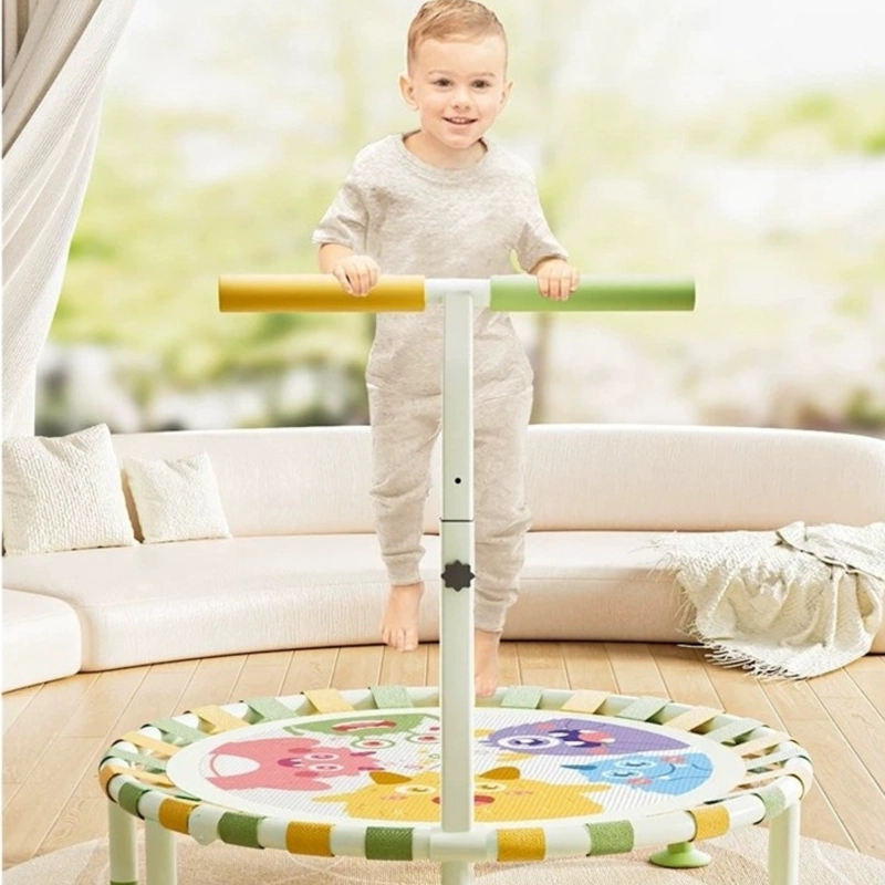 TRAMPOLIN INFANTIL ULTRA RESISTENTE CON SOSTENEDOR MULTICOLOR 103CM - 2