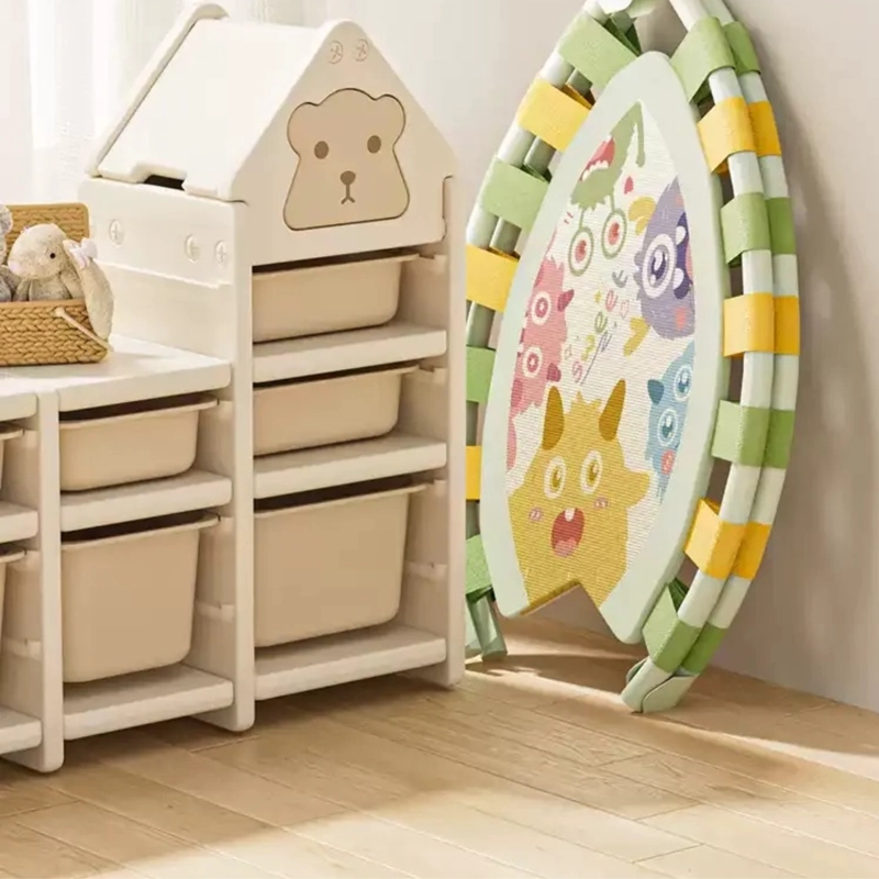 TRAMPOLIN INFANTIL ULTRA RESISTENTE CON SOSTENEDOR MULTICOLOR 103CM - 3