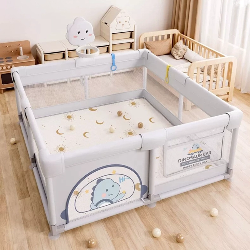 CORRAL CENTRO GIMNASIO DE JUEGO BEBE  CON ALFOMBRA Y JUEGOS DINO - 2