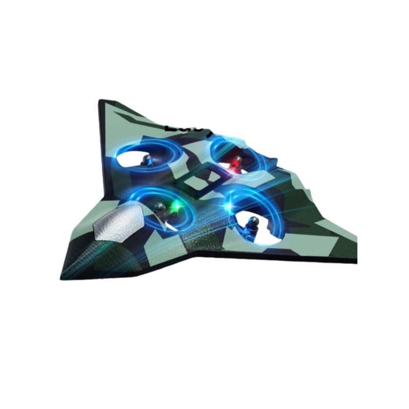 AVION DRONE JUGUETE A CONTROL REMOTO ANTI CHOQUES H23 VERDE - 5
