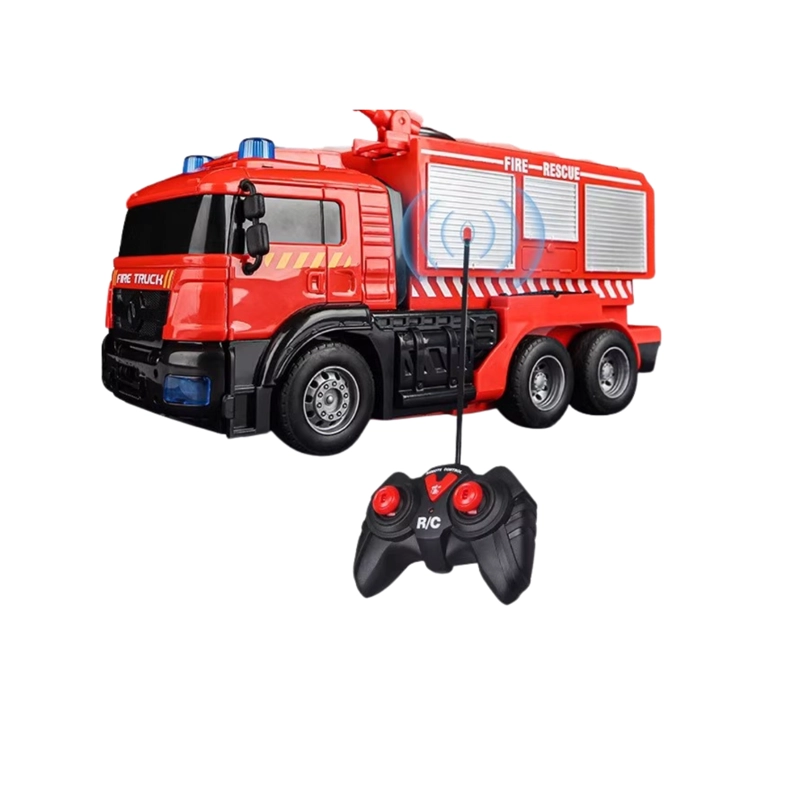 CAMION BOMBEROS CONTROL REMOTO ROBOT TRANSFORMER LANZA AGUA - 2
