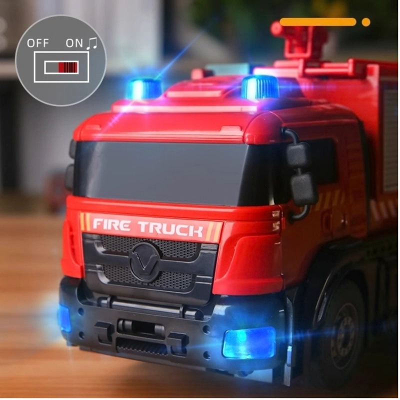 CAMION BOMBEROS CONTROL REMOTO ROBOT TRANSFORMER LANZA AGUA - 5